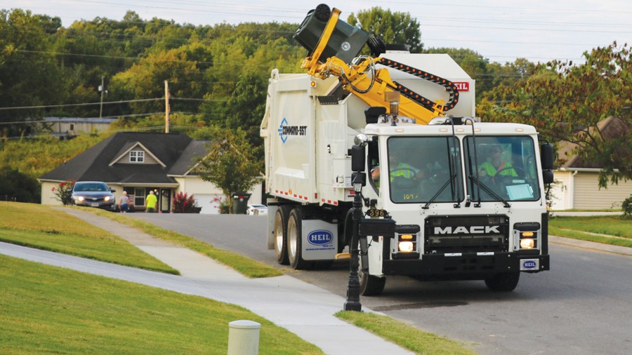 Heil SST sideload garbage truck