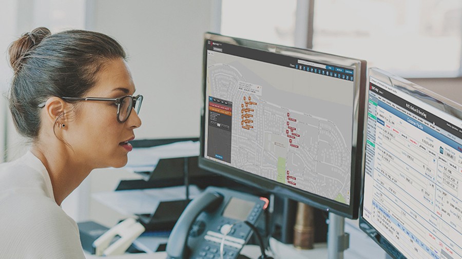 woman working on a computer