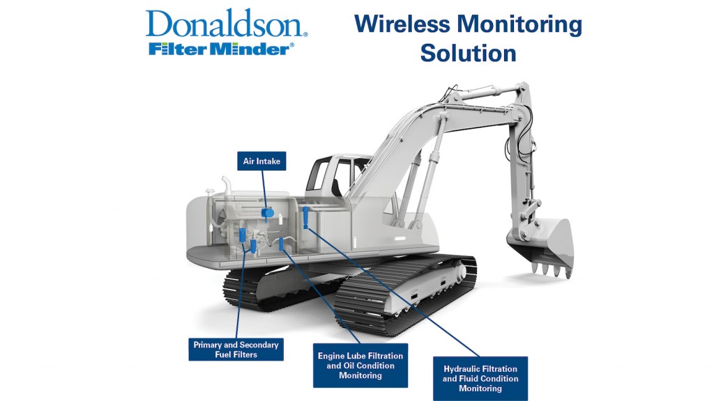 Donaldson offering Filter Minder wireless filter monitoring system for air filters on heavy-duty engines