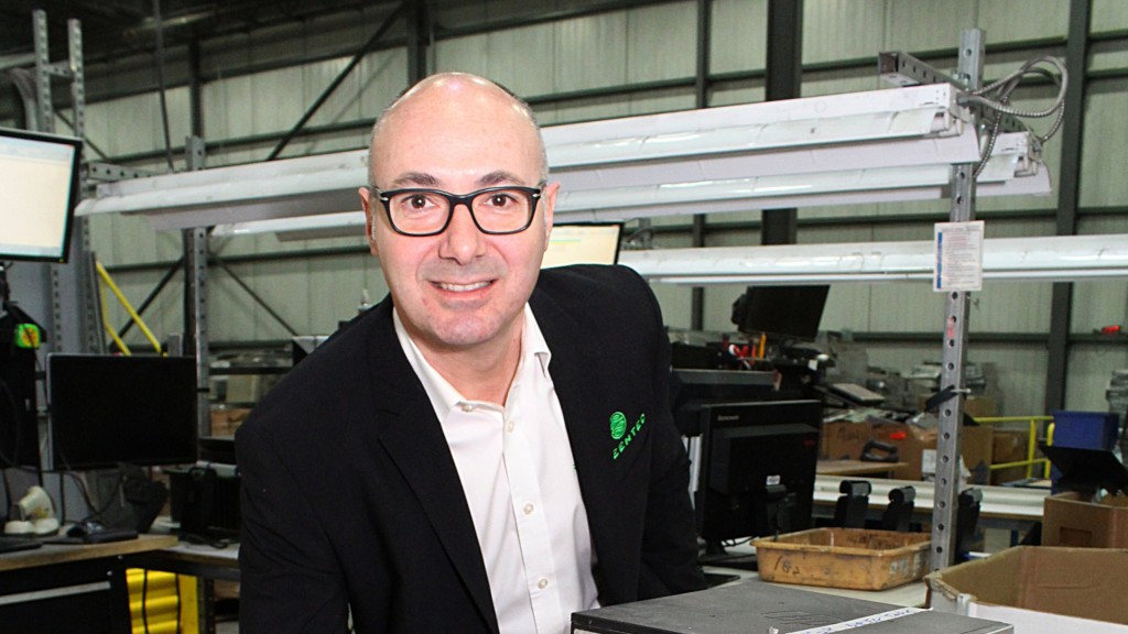 Tony Perrotta at Greentec e-waste plant in Ontario