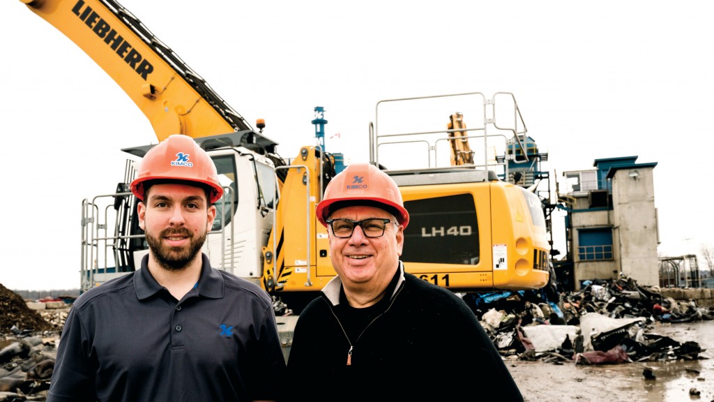 Cody and Gregg Rosen at Kimco scrapyard in Ontario