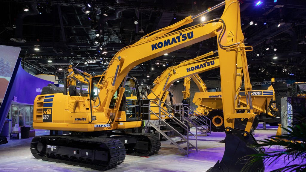 Komatsu new new PC130-11  excavator on display at conexpo