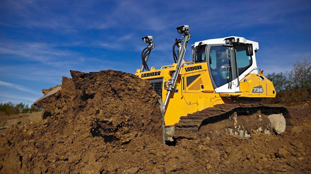 PR 736 G8 Liebherr crawler dozer on a hill