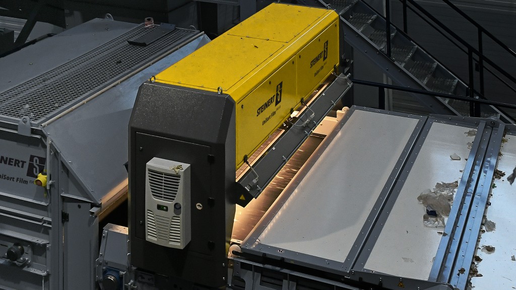 NIR sorter for films, paper and fibres with innovative belt cover