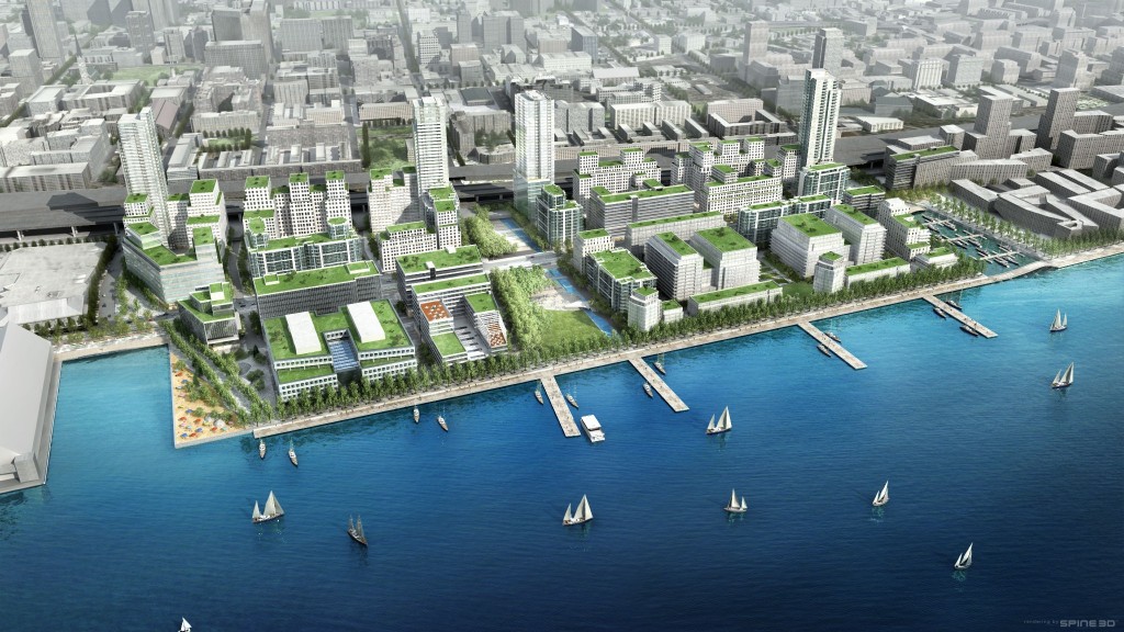 An artist's rendering of East Bayfront