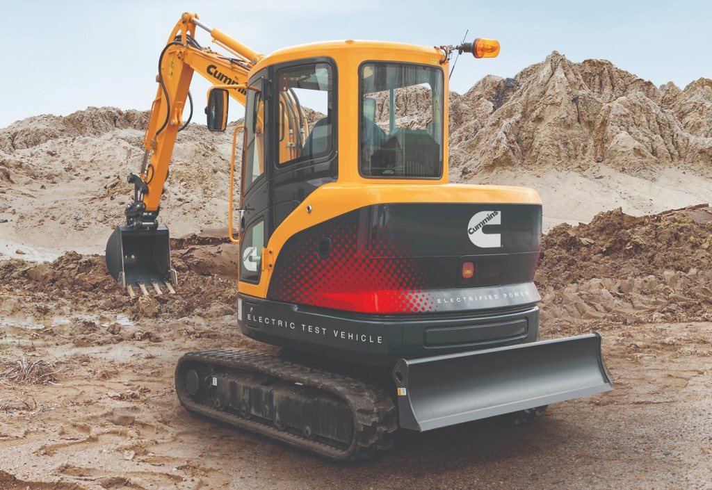 Cummins-powered electric excavator ready to dig