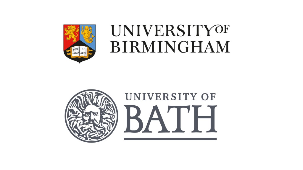 universities of Birmingham and Bath logos