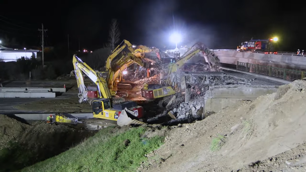 Watch Priestly Demolition's Concession Road 7 Bridge teardown over the 401