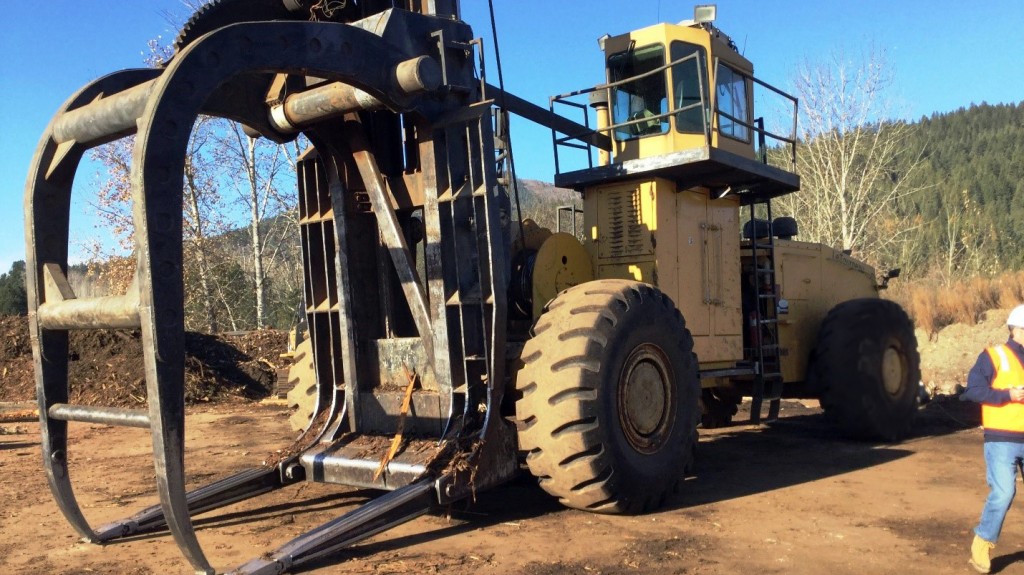 Titan tire showcased on a machine