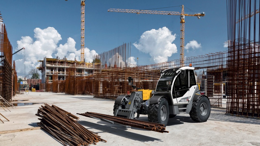 Liebherr telehandler on construction site