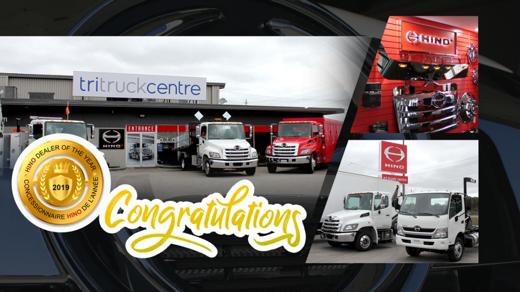 Hino Canada dealer of the year poster