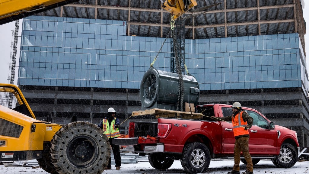 Ford F-150 pickup on construction site