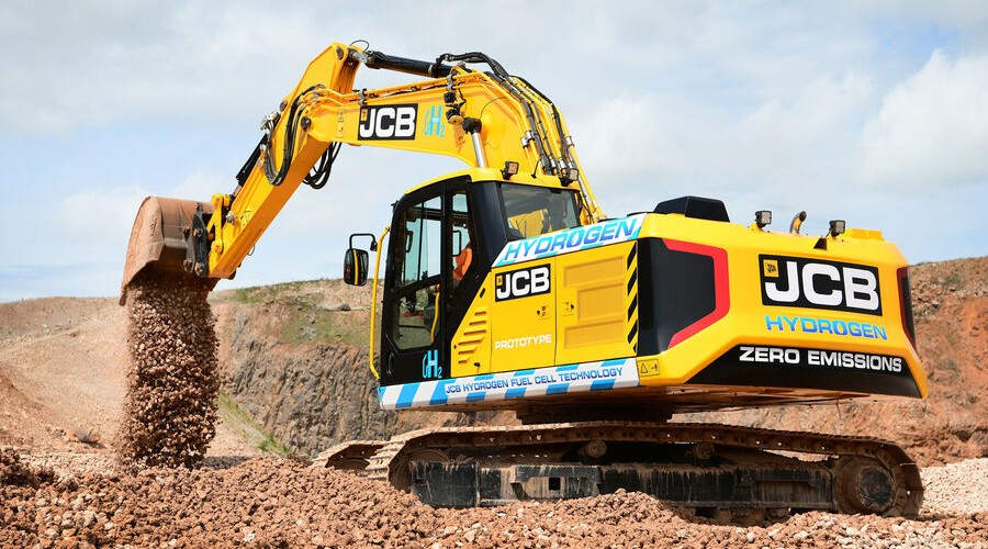 Construction industry's first ever hydrogen powered excavator developed by JCB