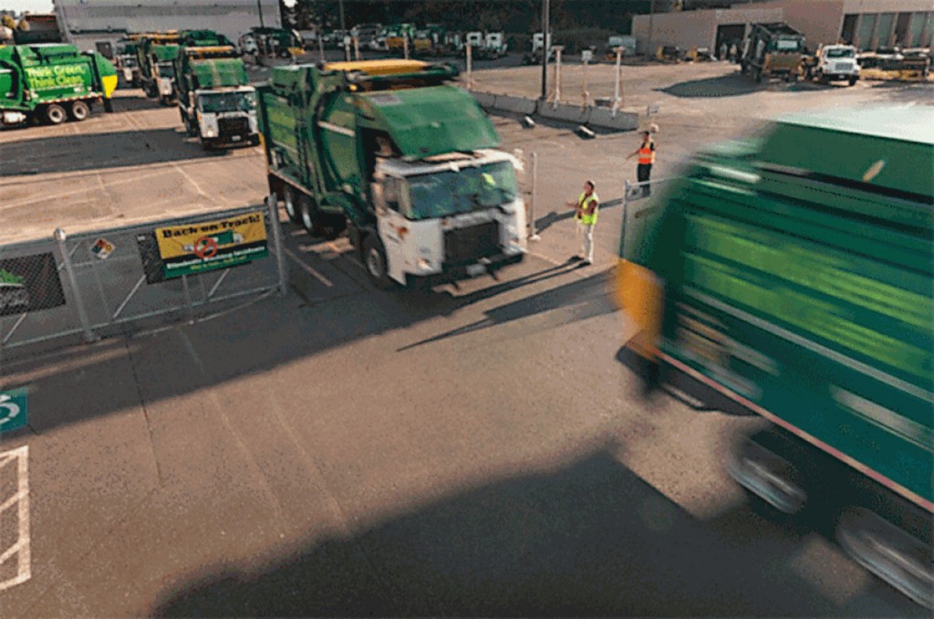 WM trucks in yard