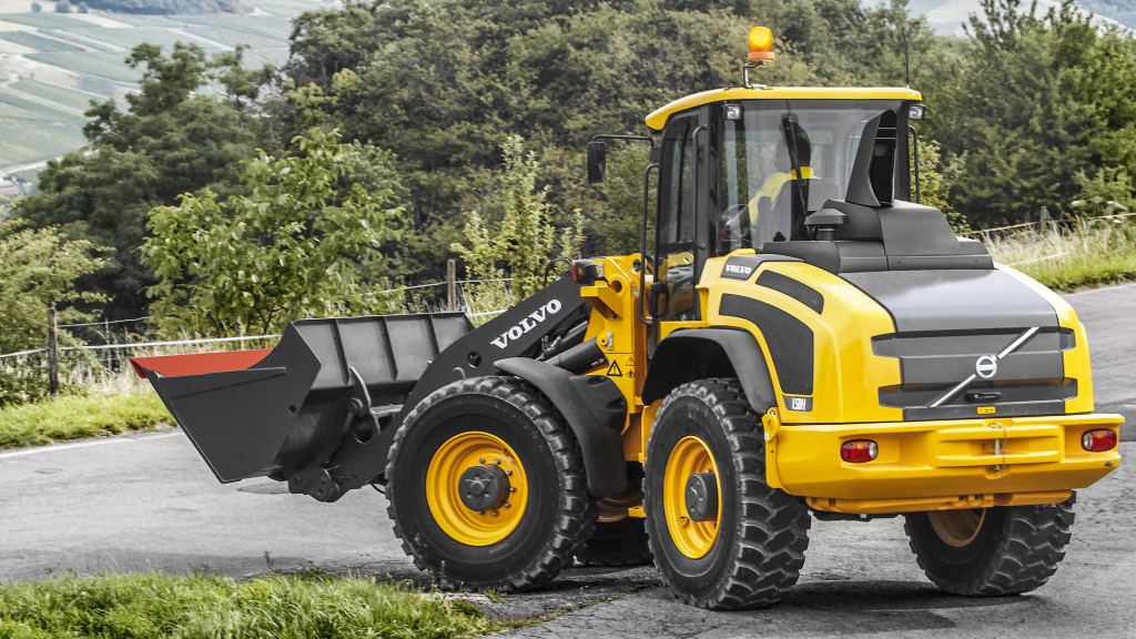 The John Deere L50H Compact Wheel Loader.