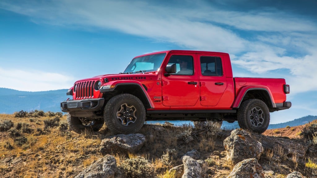 Red 2021 Jeep Gladiator pickup