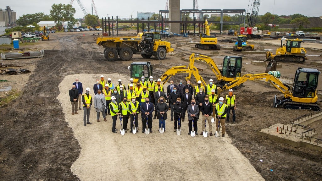 site of future home of komatsu mining groundbreaking