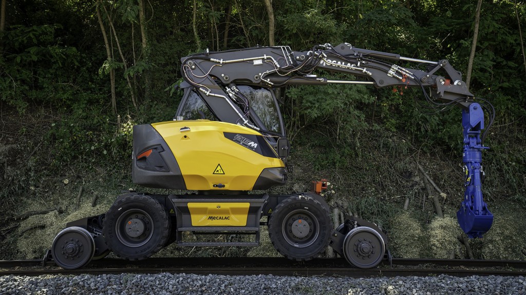 Mecalac railroad excavator