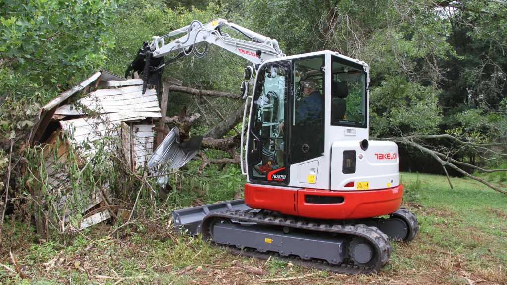 The TB257FR compact hydraulic excavator.