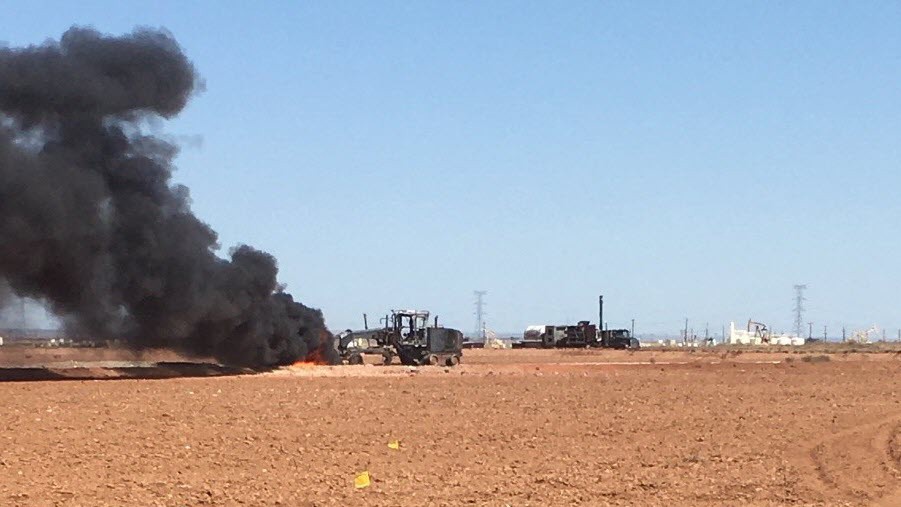 T.D. Williamson (TDW) crews isolating a fire burning at a pipeline T.D. Williamson (TDW) crews isolating a fire burning at a pipeline
