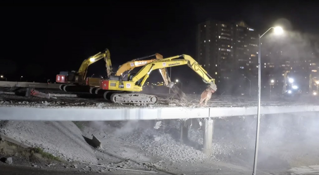 Watch Priestly Demolition tear down the Nicholas Bridge over the 417
