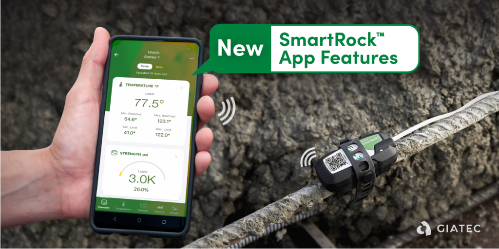 Giatec SmartRock mobile application