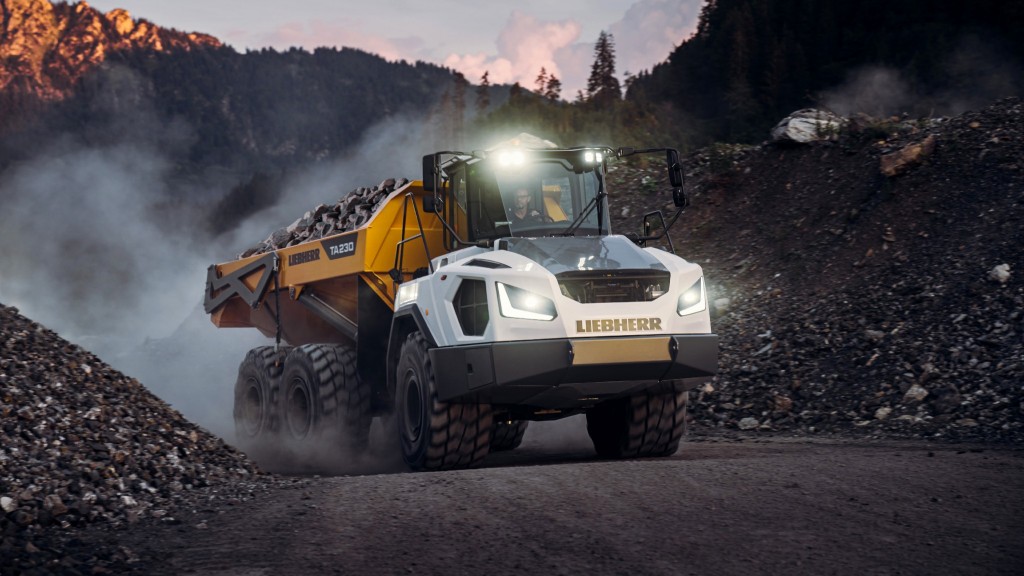 Liebherr's new TA 230 Litronic articulated dump truck.