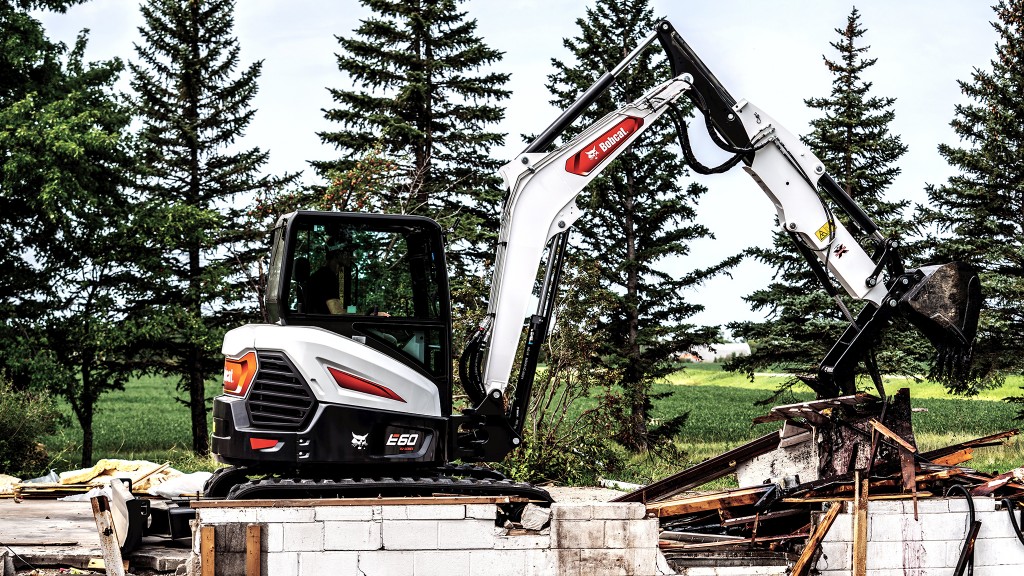Bobcat excavator in demolition application