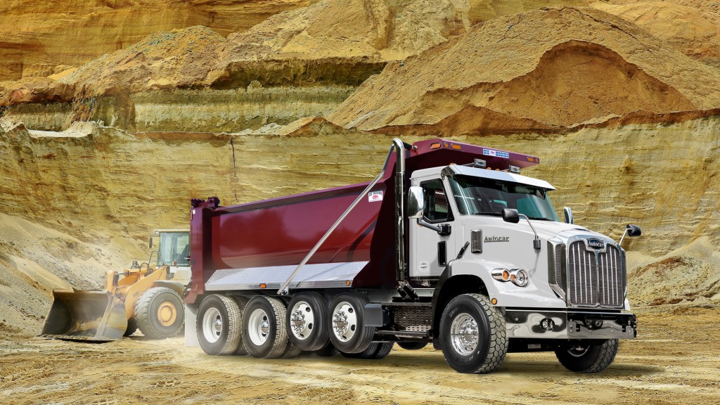 autocar vocational truck on a worksite