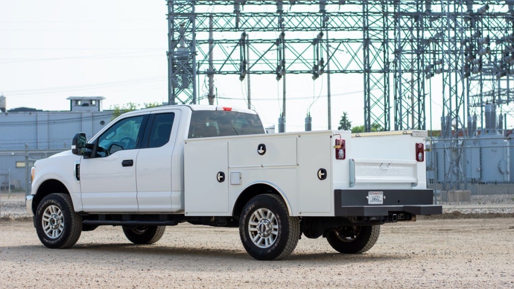 Dakota Bodies new weld together service body on the back of a truck