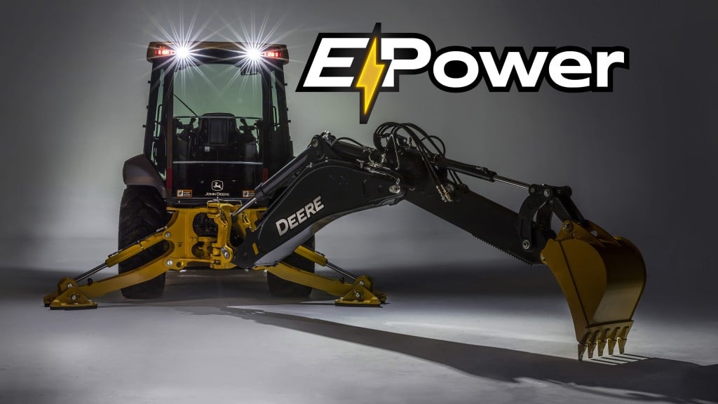 John Deere and National Grid test electric-powered backhoe concept