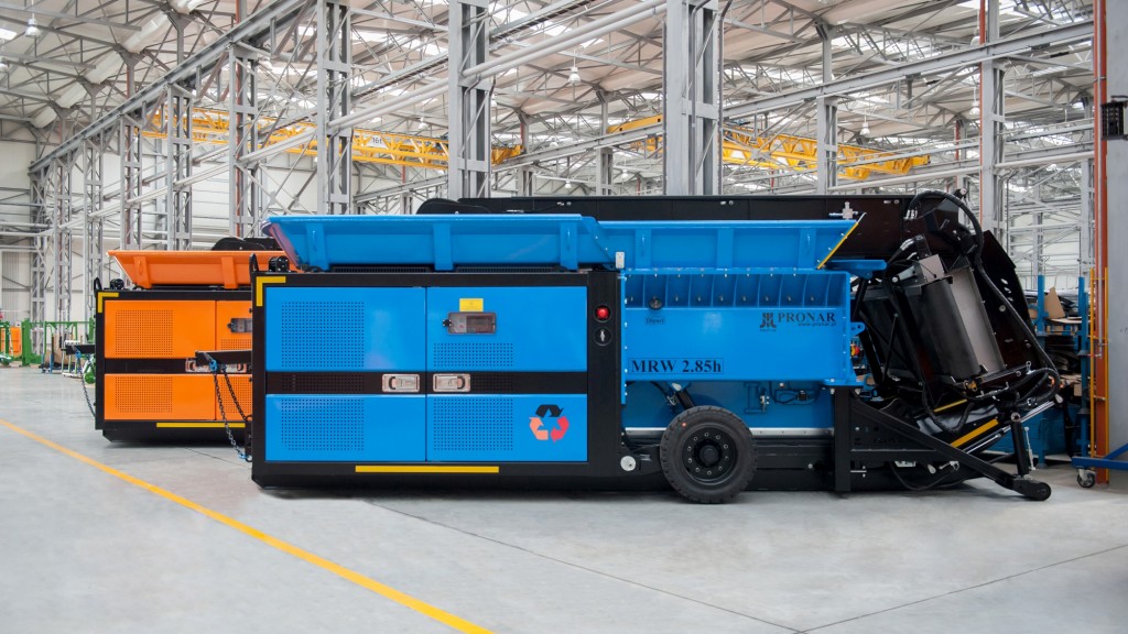 Pronar shredder in a facility