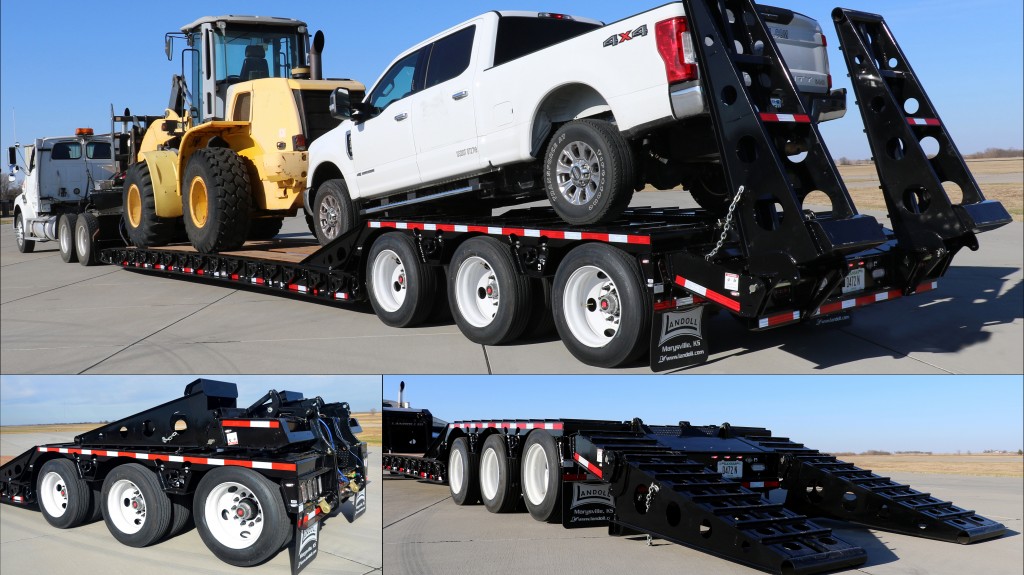 Landoll Trailers collage of trailers with new options attached