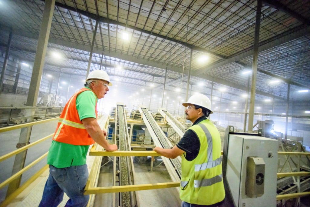 Strategic materials guys in the glass plant