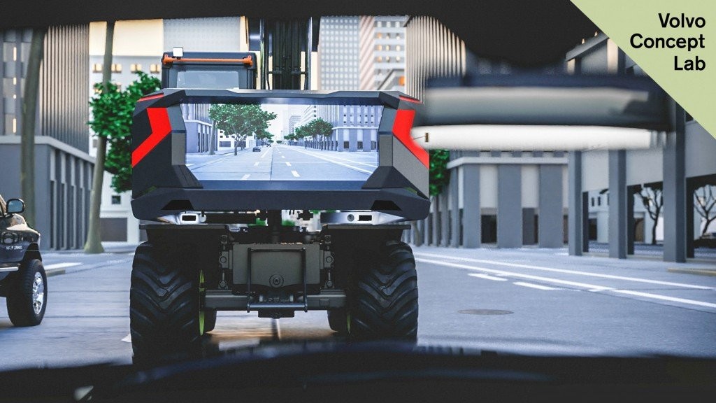 Watch: Volvo's electric wheeled excavator concept delivers safety messaging via external screen