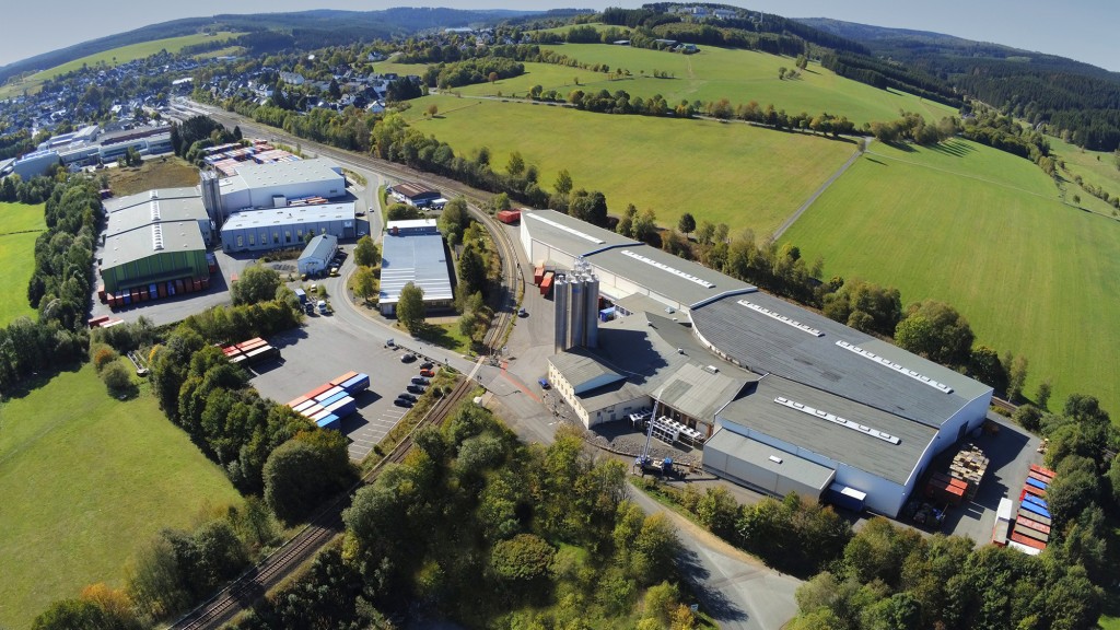 aerial view of AST Kunststoffverarbeitung GmbH headquarters in Erndtebrück, Germany