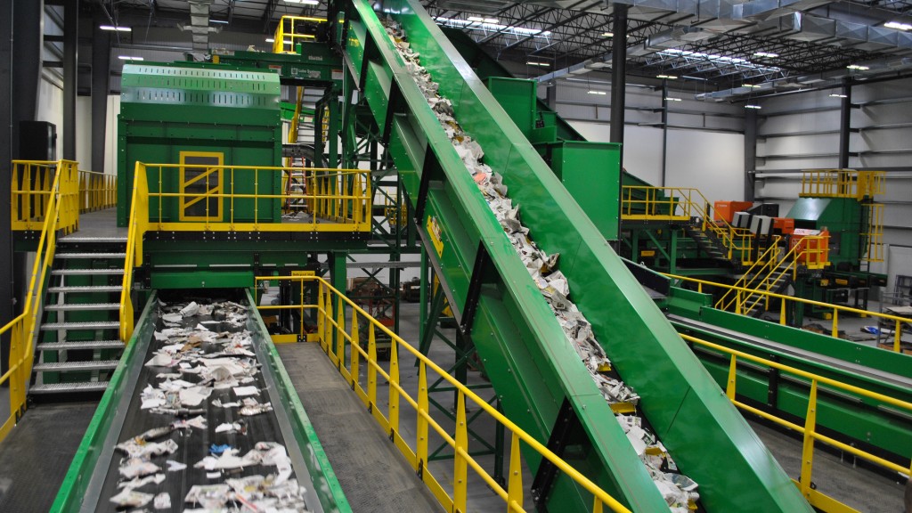 A Van Dyk Recycling MRF in a facility