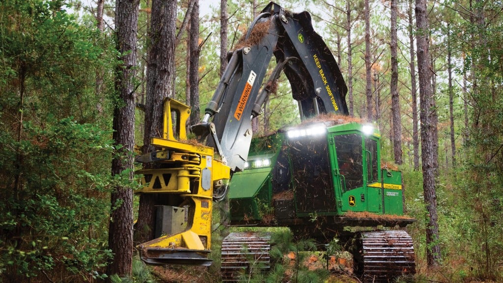 John Deere adds smooth boom control technology for tracked feller bunchers and harvesters