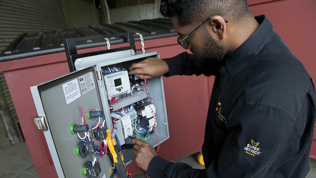 Metro Compactor maintenance at work