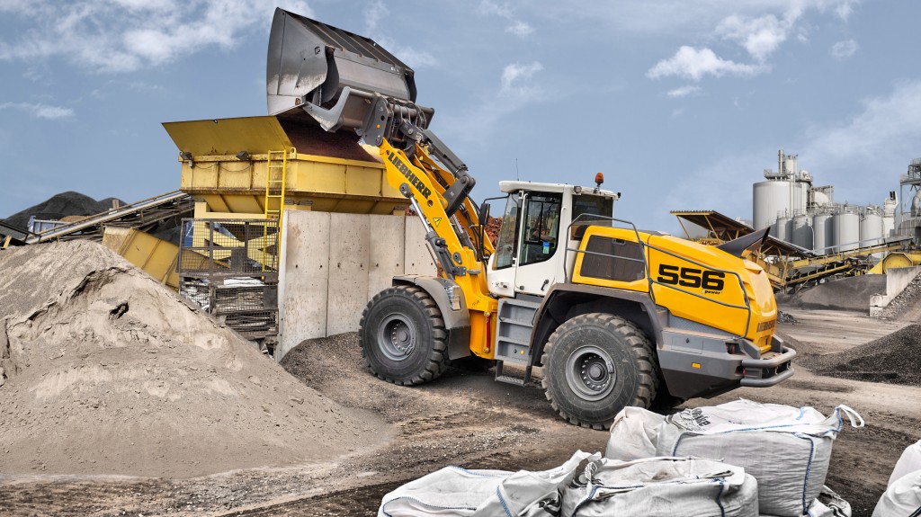 liebherr l556 wheel loader xpower high dump bucket