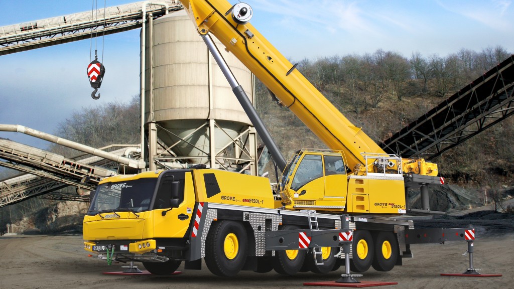 manitowoc carrier cab on four and five axle grove GMK5150L all-terrain cranes