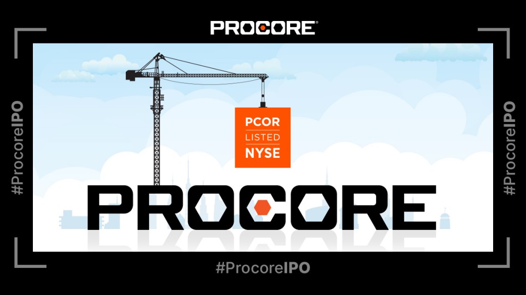 Procore IPO announcement illustration