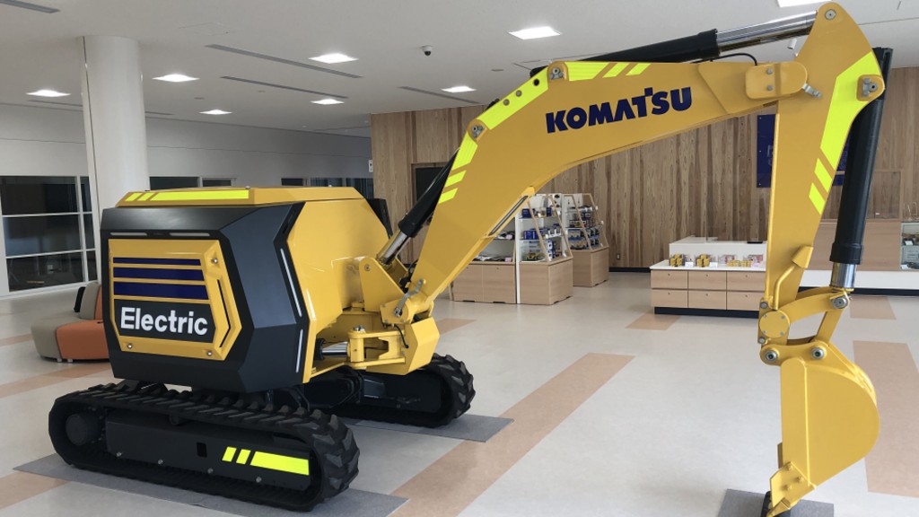 Komatsu reveals remote-controlled, fully electric mini excavator machine concept