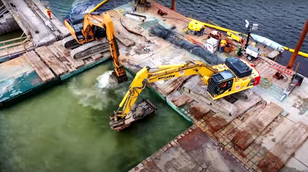 Watch: Priestly Demolition takes on underwater dam removal