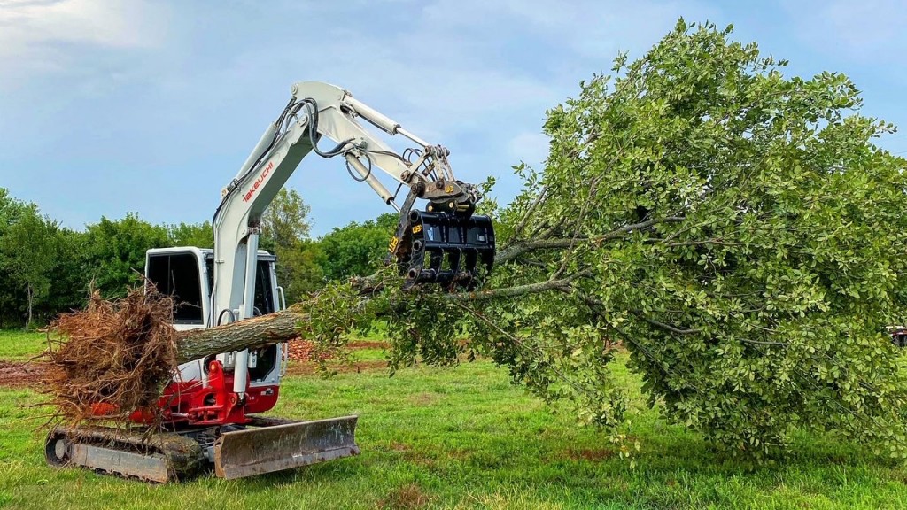 werk brau ce rake attachment on a compact excavator