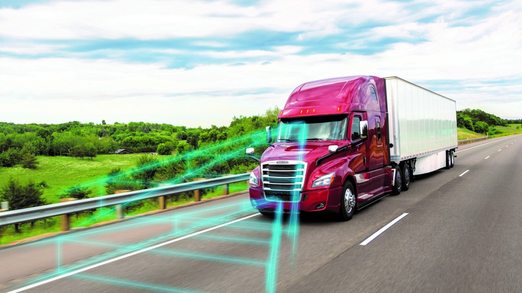 freightliner vocational truck on highway