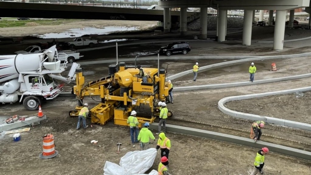 Robotics technology used to aid curb and gutter paving