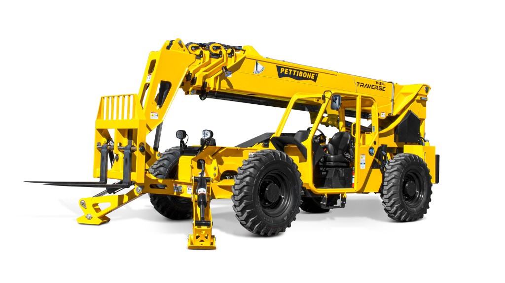 Pettibone's new T1056X telehandler poses on a white backdrop