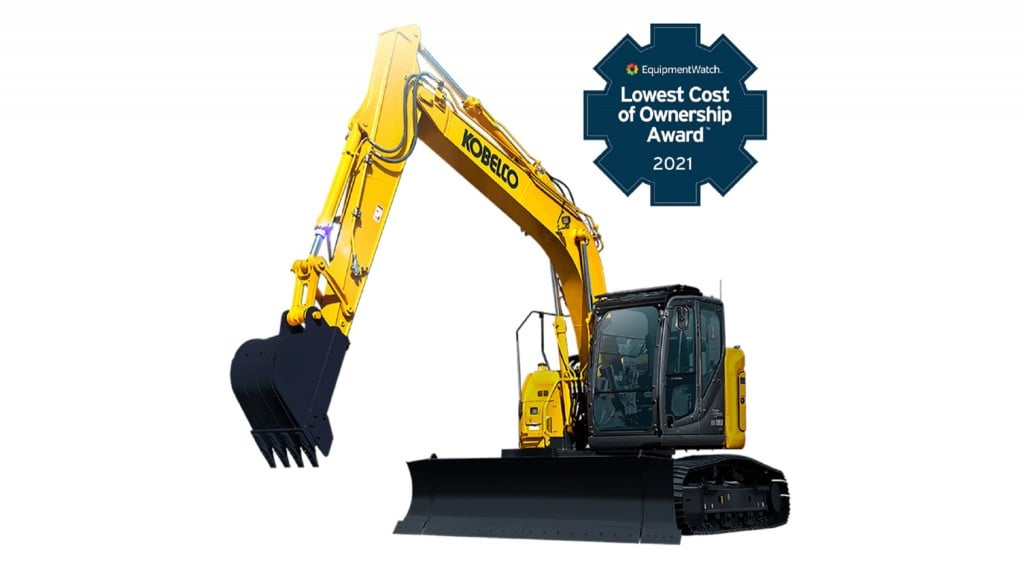 KOBELCO crawler excavator wins EquipmentWatch award for lowest cost of ownership