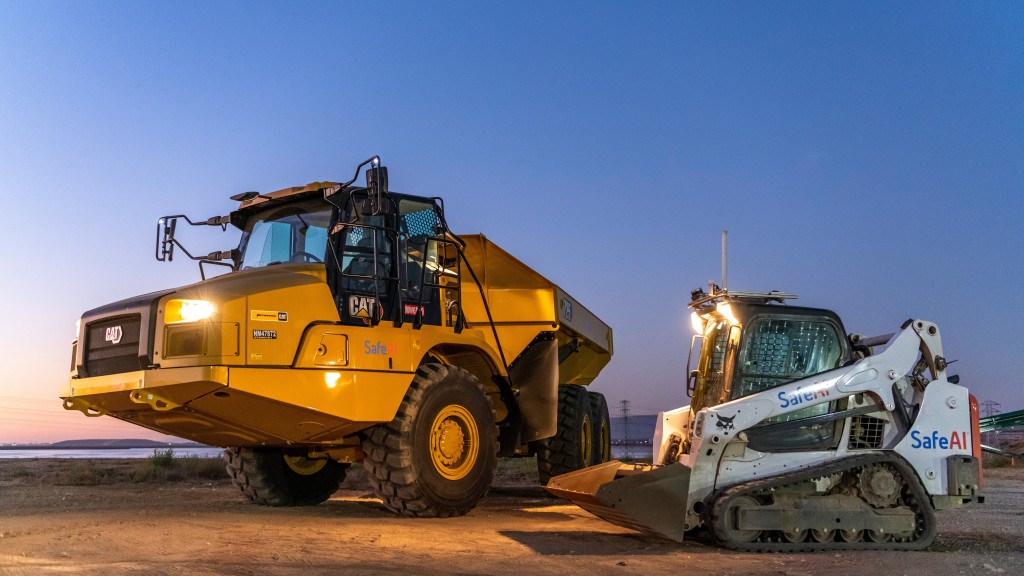 safeai retrofitted equipment on a jobsite